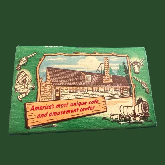 Vintage The Buckhorn Hwy 12 MN Kipp Hale Prop 40 Strike Full Matchbook Unstruck - Picture 2 of 3